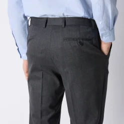 Broek<Blancheporte Broek in polyester en wol met verstelbare tailleband antracietgrijs