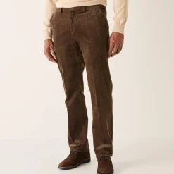 Broek<Blancheporte Broek in velours met elastische taille zonder bandplooien kastanje