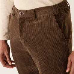 Broek<Blancheporte Broek in velours met elastische taille zonder bandplooien kastanje