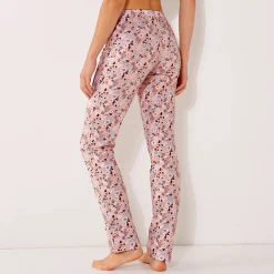 Pyjama<Blancheporte Broek met bloemenprint - katoenjersey roze