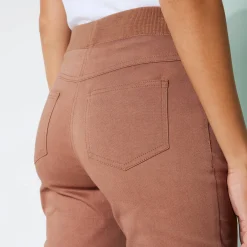 Broek<Blancheporte 3/4-broek met elastische taille koffie