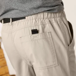 Broek<Blancheporte Broek met 3/4-elastische tailleband + bijpassende ceintuur zandkleur