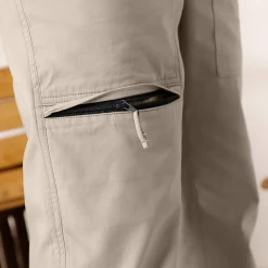 Broek<Blancheporte Broek met 3/4-elastische tailleband + bijpassende ceintuur zandkleur