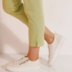 Broek<Blancheporte 3/4-broek met elastische taille lindegroen