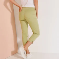 Broek<Blancheporte 3/4-broek met elastische taille lindegroen