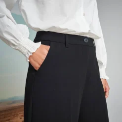 Broek<Blancheporte Broek met hoge taille, broekrokeffect zwart