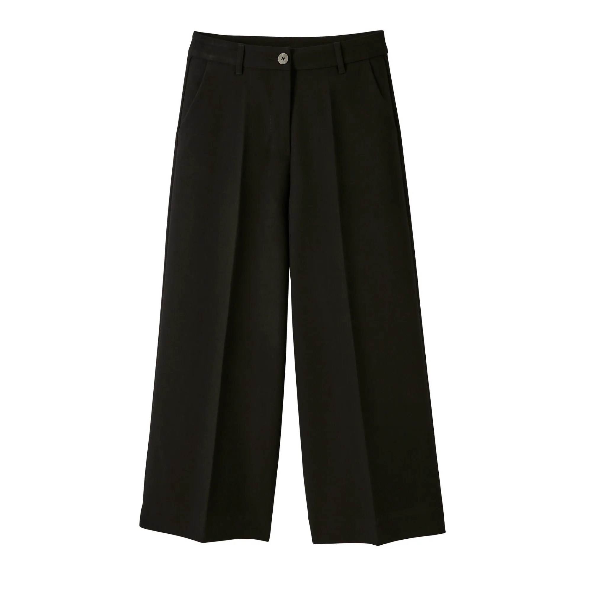 Broek<Blancheporte Broek met hoge taille, broekrokeffect zwart