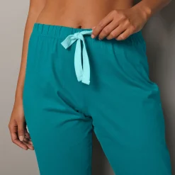 Pyjama<Blancheporte 3/4-broek met landelijke print onderaan - katoenjersey smaragd