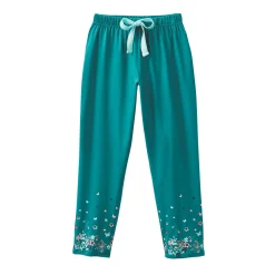 Pyjama<Blancheporte 3/4-broek met landelijke print onderaan - katoenjersey smaragd
