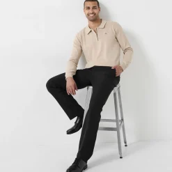 Feestoutfits Heren|Broek<Blancheporte Broek met onzichtbare, verstelbare tailleband - polyester zwart