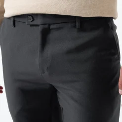 Feestoutfits Heren|Broek<Blancheporte Broek met onzichtbare, verstelbare tailleband - polyester antracietgrijs