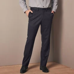 Feestoutfits Heren|Broek<Blancheporte Broek met verstelbare, onzichtbare tailleband - polywol antracietgrijs
