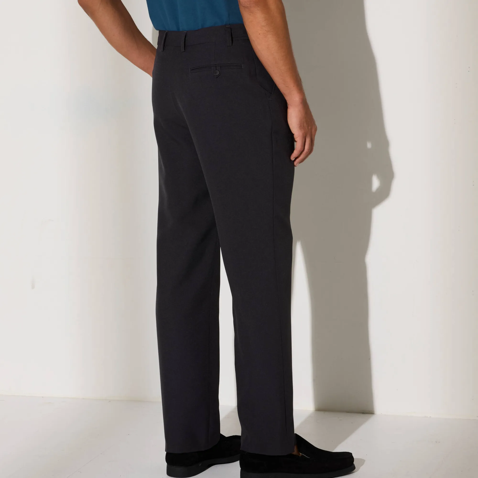 Broek<Blancheporte Broek met verstelbare taille zonder bandplooien - polyester antracietgrijs
