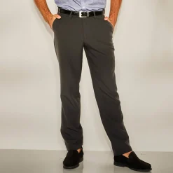 Feestoutfits Heren|Broek<Blancheporte Broek met verstelbare taille zonder bandplooien - polyester zwart
