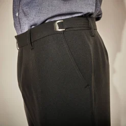 Feestoutfits Heren|Broek<Blancheporte Broek met verstelbare taille zonder bandplooien - polyester zwart