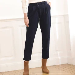Broek<Blancheporte 7/8-broek, velours marine