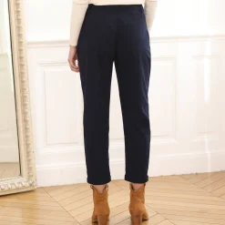 Broek<Blancheporte 7/8-broek, velours marine