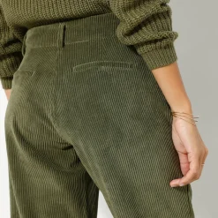 Broek<Blancheporte 7/8-broek, velours kaki