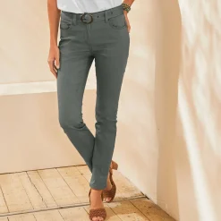 Broek<Blancheporte Broek voor kleine lengtes bronskleur