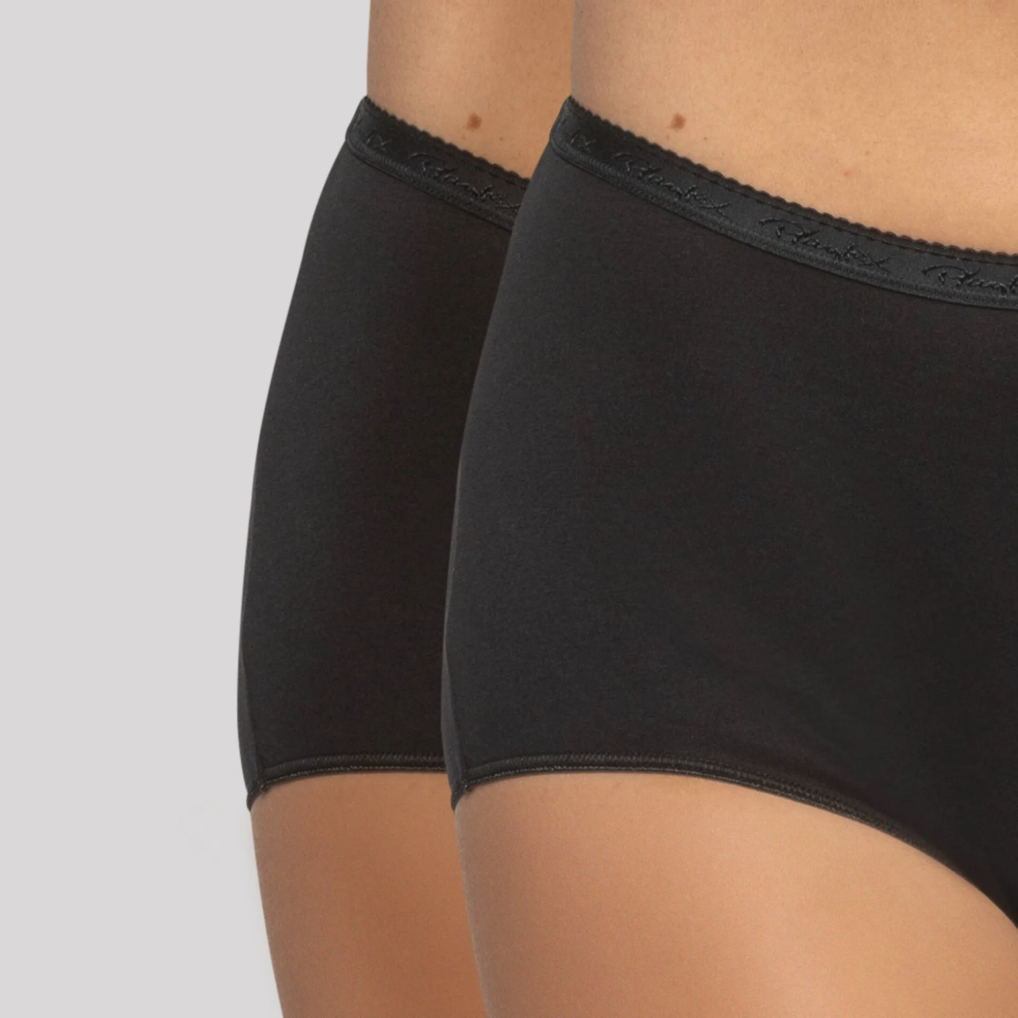 Slip En Shorty<Playtex Broekje in biologisch katoen, maximodel - set van 2 zwart