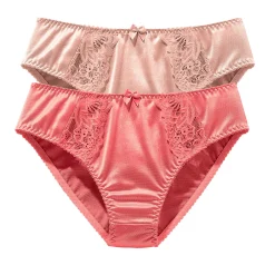 Slip En Shorty<Confidence Lingerie Broekje met kant Cerignola - set van 2 hibiscus + perzik