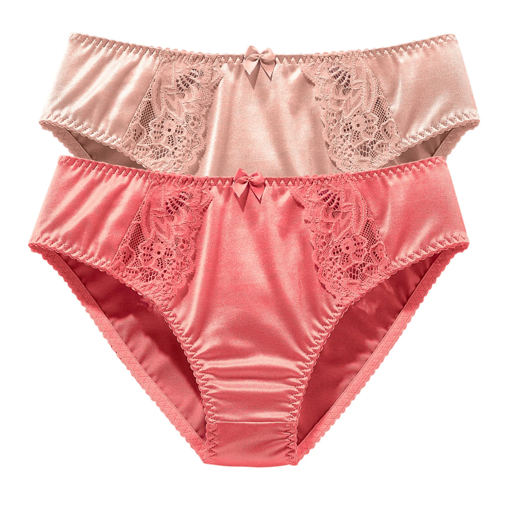 Slip En Shorty<Confidence Lingerie Broekje met kant Cerignola - set van 2 hibiscus + perzik
