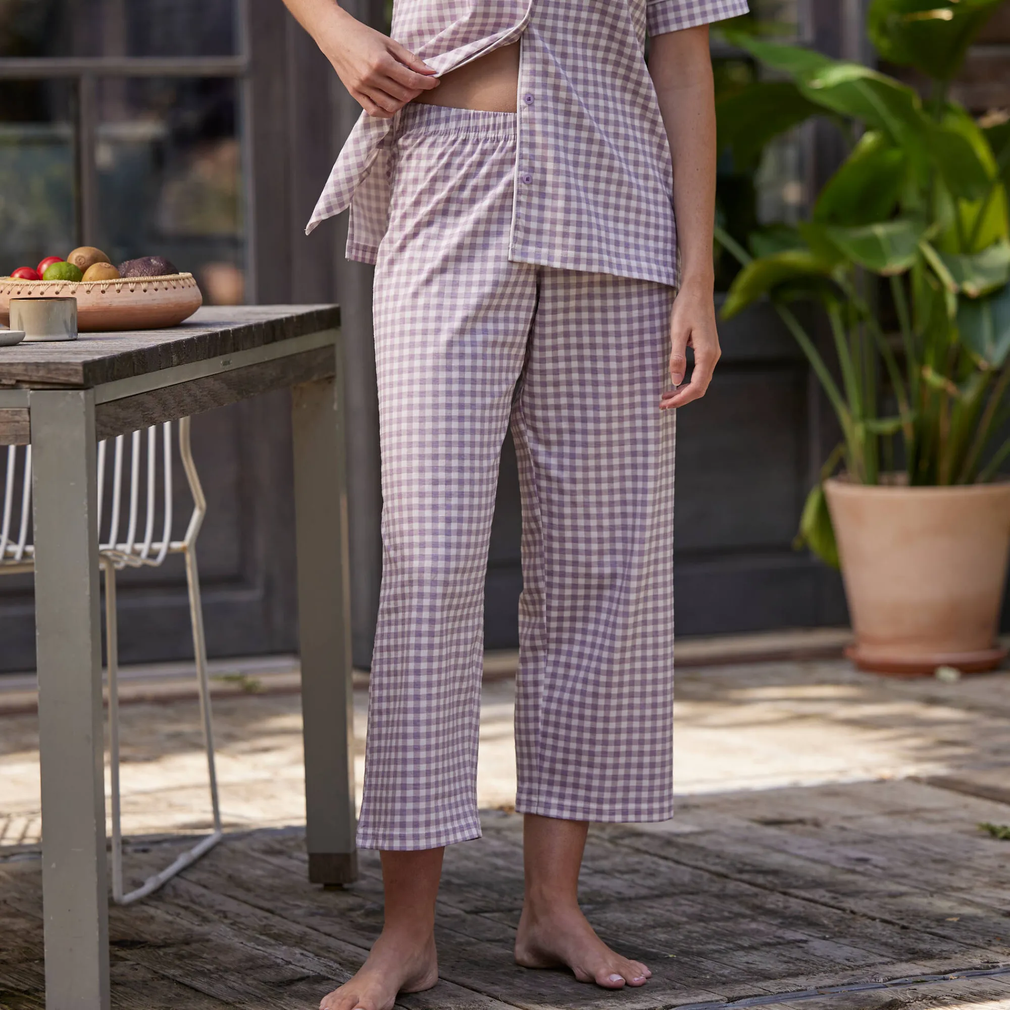 Pyjama<Blancheporte Caprama met ruitjesprint parma
