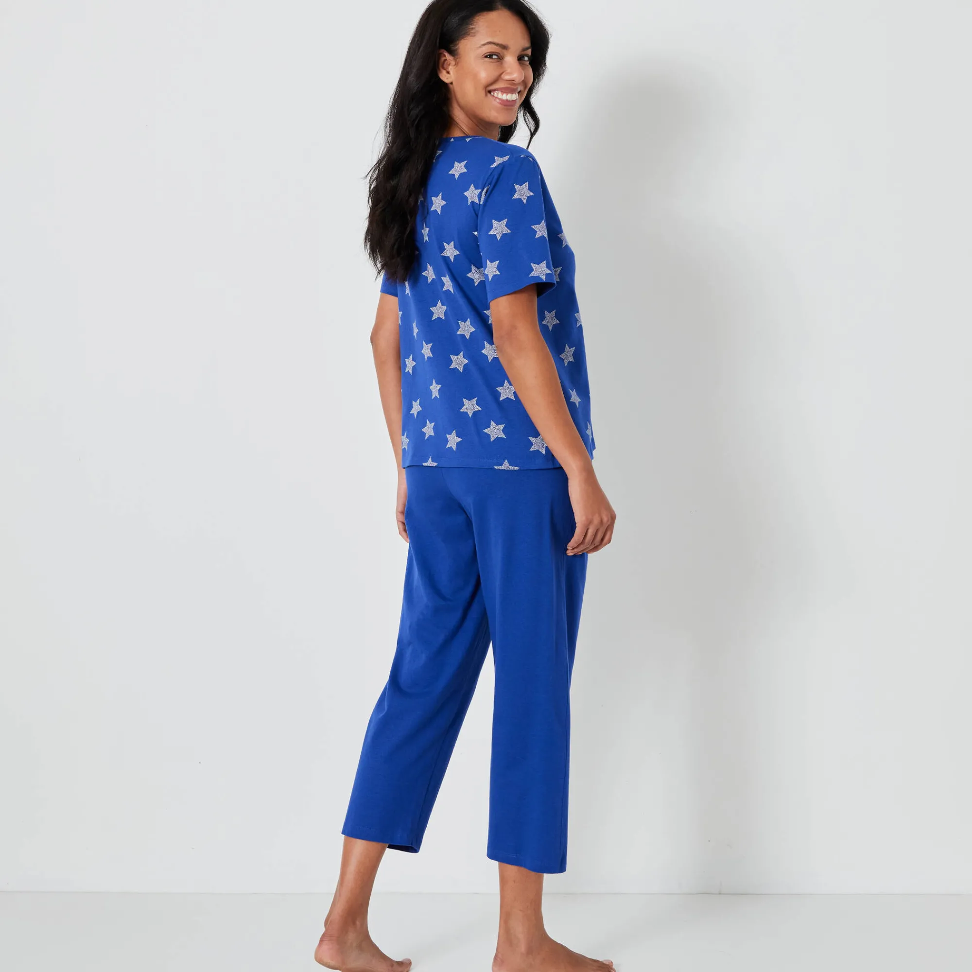 Pyjama<Blancheporte Caprama met sterrenprint felblauw