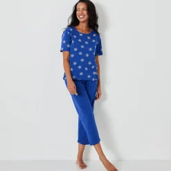 Pyjama<Blancheporte Caprama met sterrenprint felblauw
