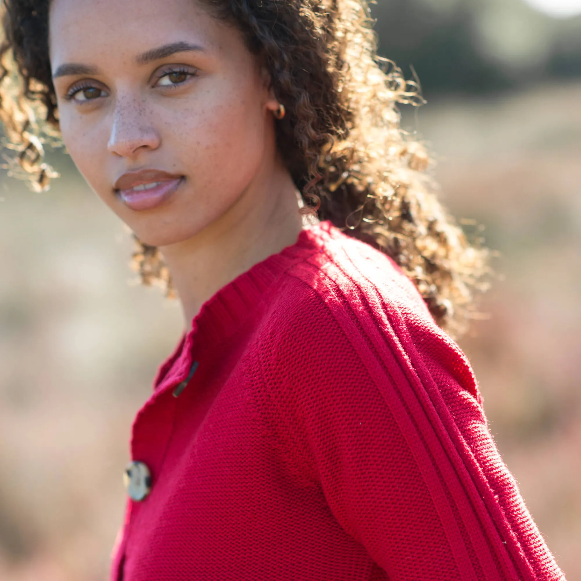 Trui En Vest<Blancheporte Cardigan in fantasietricot met knoopsluiting rood