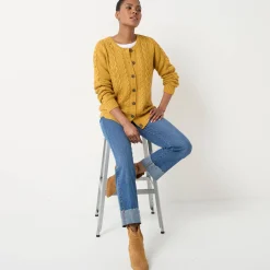 Trui En Vest<Blancheporte Cardigan in kabeltricot kerrie