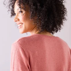 Trui En Vest<Blancheporte Cardigan met knoopsluiting, lamswol chiné roze