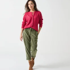 Trui En Vest<Blancheporte Cardigan met parelknopen en mohairtouch framboos