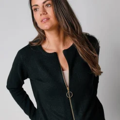 Trui En Vest<Blancheporte Cardigan met rits zwart