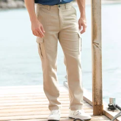 Broek<Blancheporte Cargobroek in ultrastretch keperstof - L30 beige