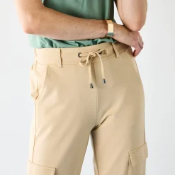 Broek<Blancheporte Cargobroek, milanotricot zandkleur