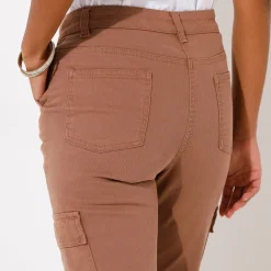 Broek<Blancheporte 7/8-cargobroek, stretchtwill taupe