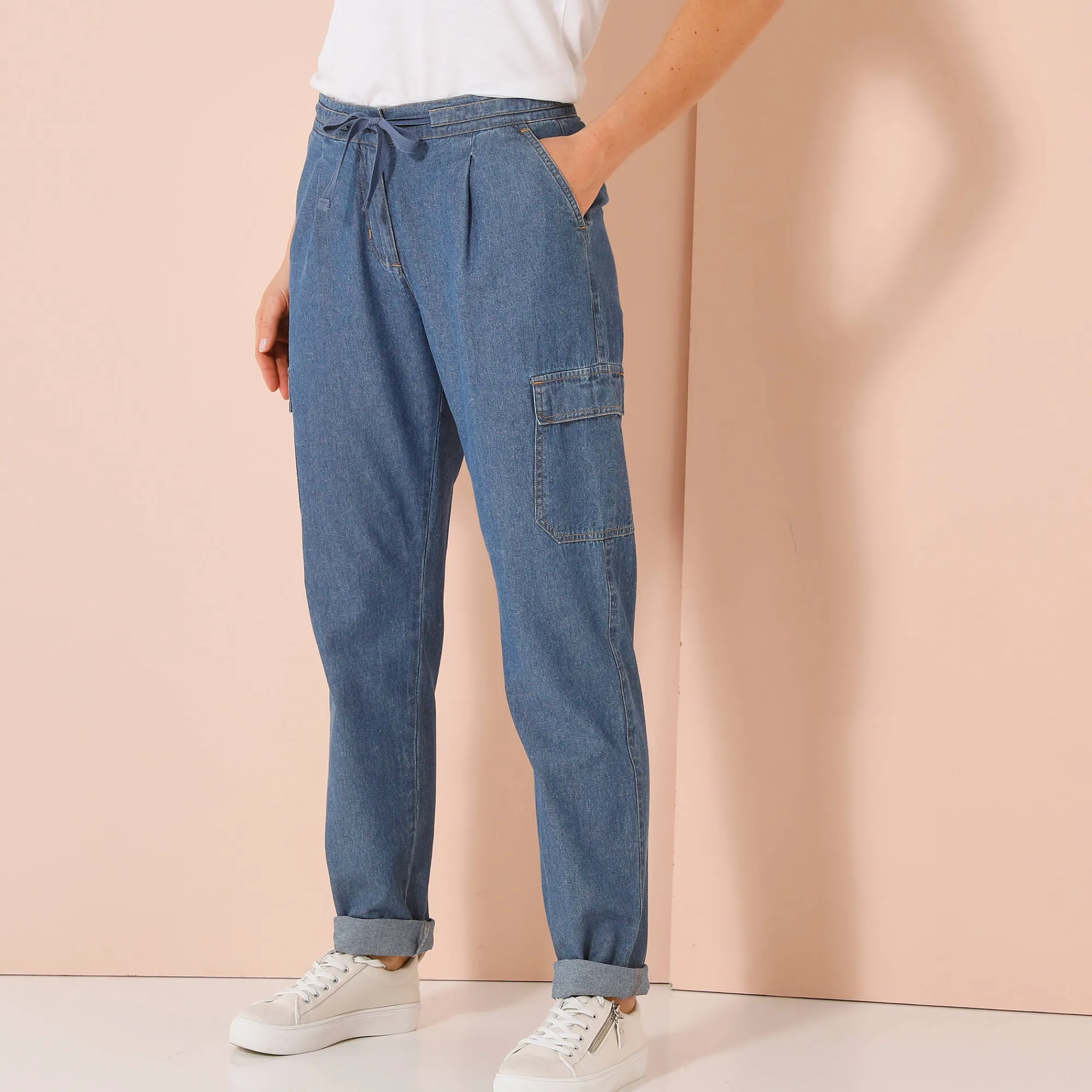 Jeans<Blancheporte Cargojeans, licht denim stone