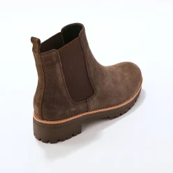 Bottines En Boots|Schoenen<Blancheporte Chelsea boots in splitleer chocolade