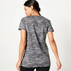 T-Shirt En Topje<Blancheporte Chiné T-shirt met korte mouwen in biokatoen chiné zwart