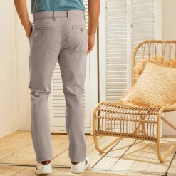 Broek<Blancheporte Chino broek, afgerond onder de buik beige