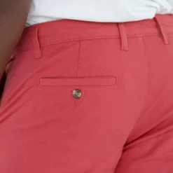 Broek<Blancheporte Chino broek, afgerond onder de buik grijzig koraal