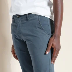 Broek<Blancheporte Chino broek in keperstof grijsblauw