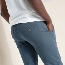 Broek<Blancheporte Chino broek in keperstof grijsblauw