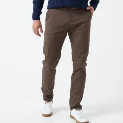 Broek<Blancheporte Chino broek met elastische tailleband opzij bruin