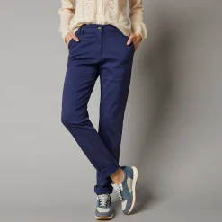Broek<Blancheporte Chino stretchbroek marine
