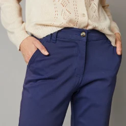 Broek<Blancheporte Chino stretchbroek marine