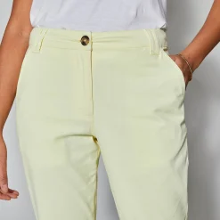 Broek<Blancheporte Chino stretchbroek geel