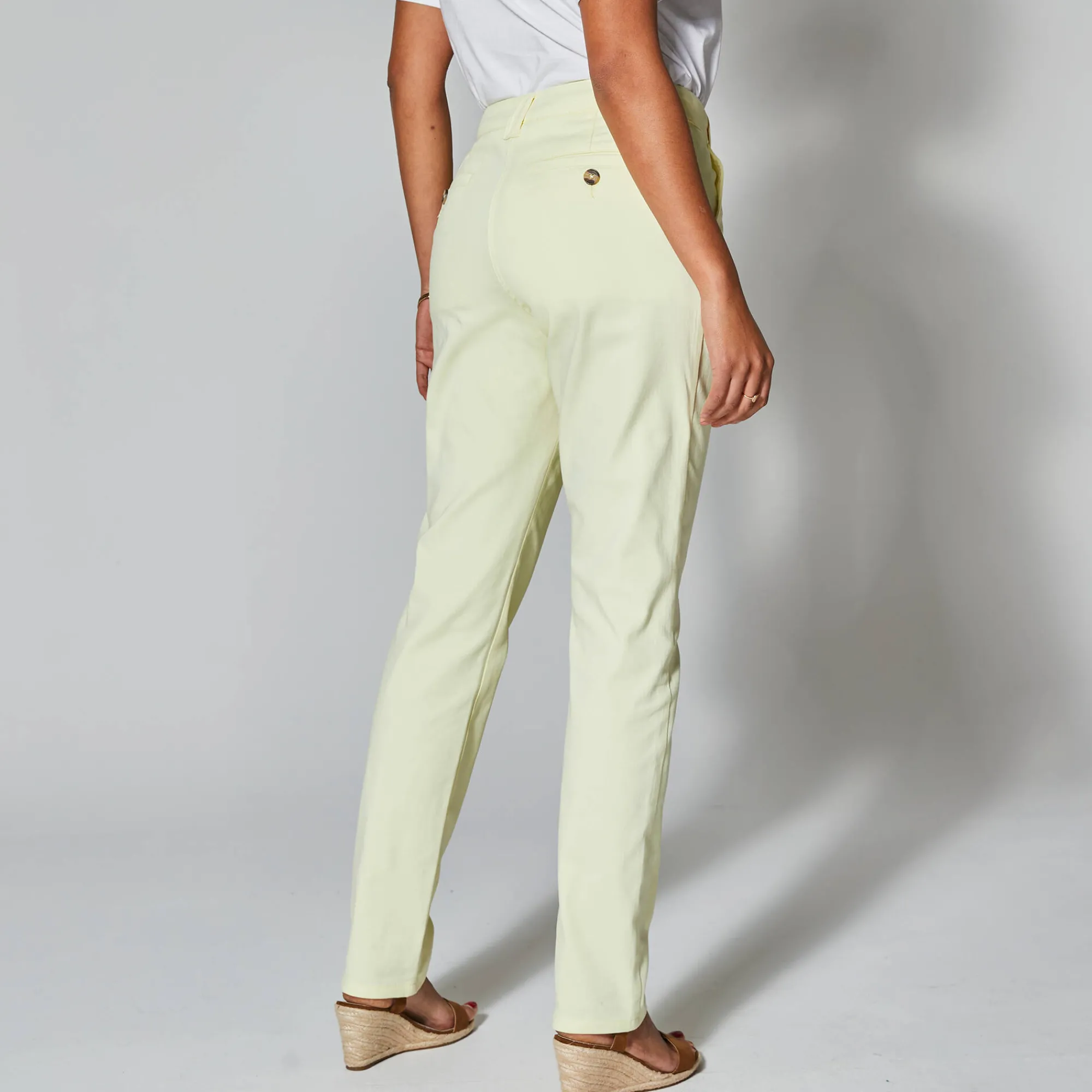 Broek<Blancheporte Chino stretchbroek geel