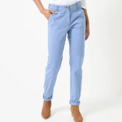 Broek<Blancheporte Chino stretchbroek blauwgrijs